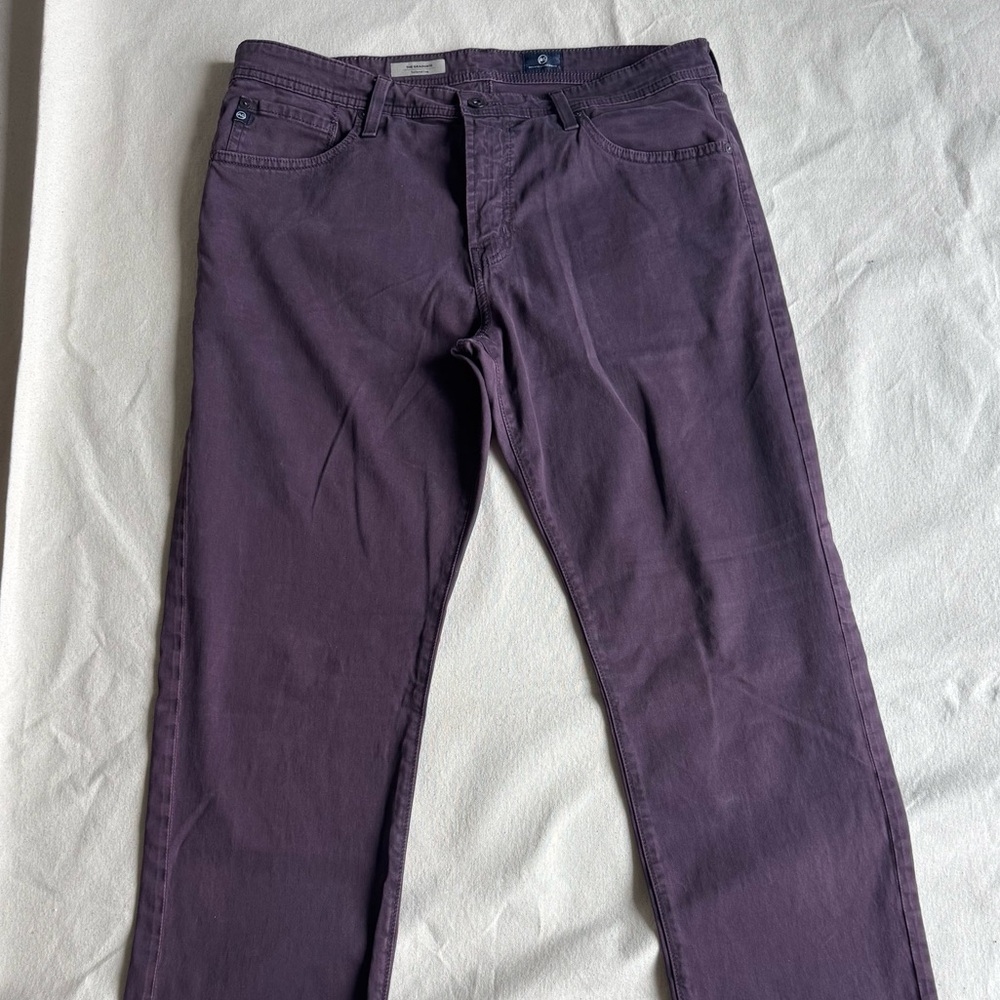 AG 36x34 Men's Deep Purple Slim Jeans